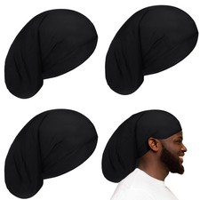 4 Pieces Unisex Dreadlock Cap Long Hair Dreads He