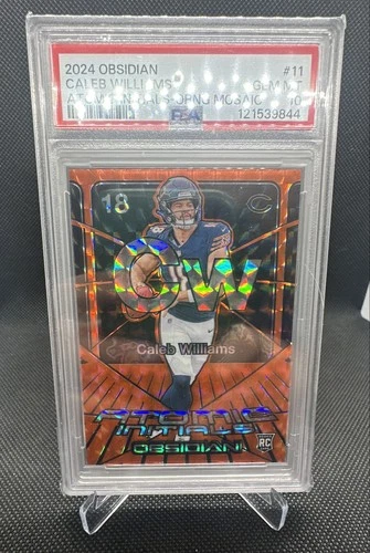 2024 Panini Obsidian - Atomic Initials Caleb Williams #11 Orange Mosaic (RC)