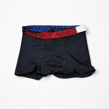 Hanes Boys Underwear, Boxers, Black, 2pk, Brand New, Medium