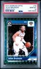 2024 PANINI DONRUSS OPTIC GREEN FOTL #78 JALEN BRUNSON 9/14 PSA 10