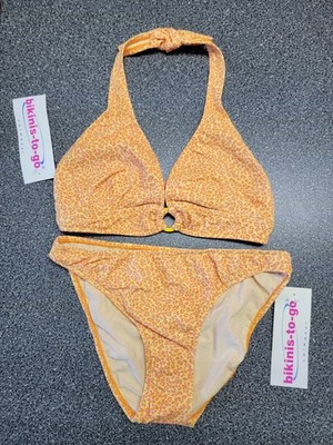 Yellow & Orange Leopard Bikini Size Small Brand NWT