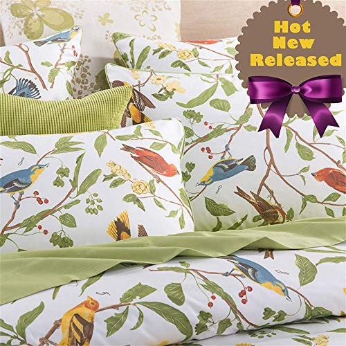 Duvet Quilt Cover Queen Size, Country Style Bedding Set 3pc-Queen Green - Picture 5 of 7