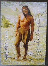 Signierte Autogrammkarte - Gojko Mitic - signiert 10 x 15 cm