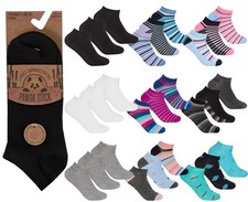 Bamboo Trainer Sport Socks Ladies Antibacterial Breathable Sneaker Liner Sock