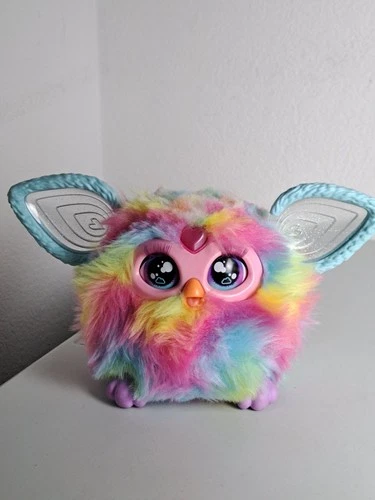 Hasbro 2023 Rainbow Tie- Dye Interactive FURBY- Works Great!!
