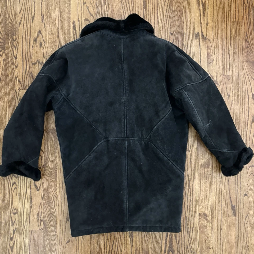 Abrigo Express Campagne de Colección Años 80 Talla Grande Gamuza Genuina Imitación Piel de Oveja S Foto 4 de 4