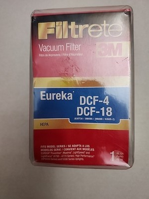 3M FILTRETE 67814A-2 VACUUM CLEANER FILTER TYPE DCF HEPA EUREKA 3037959