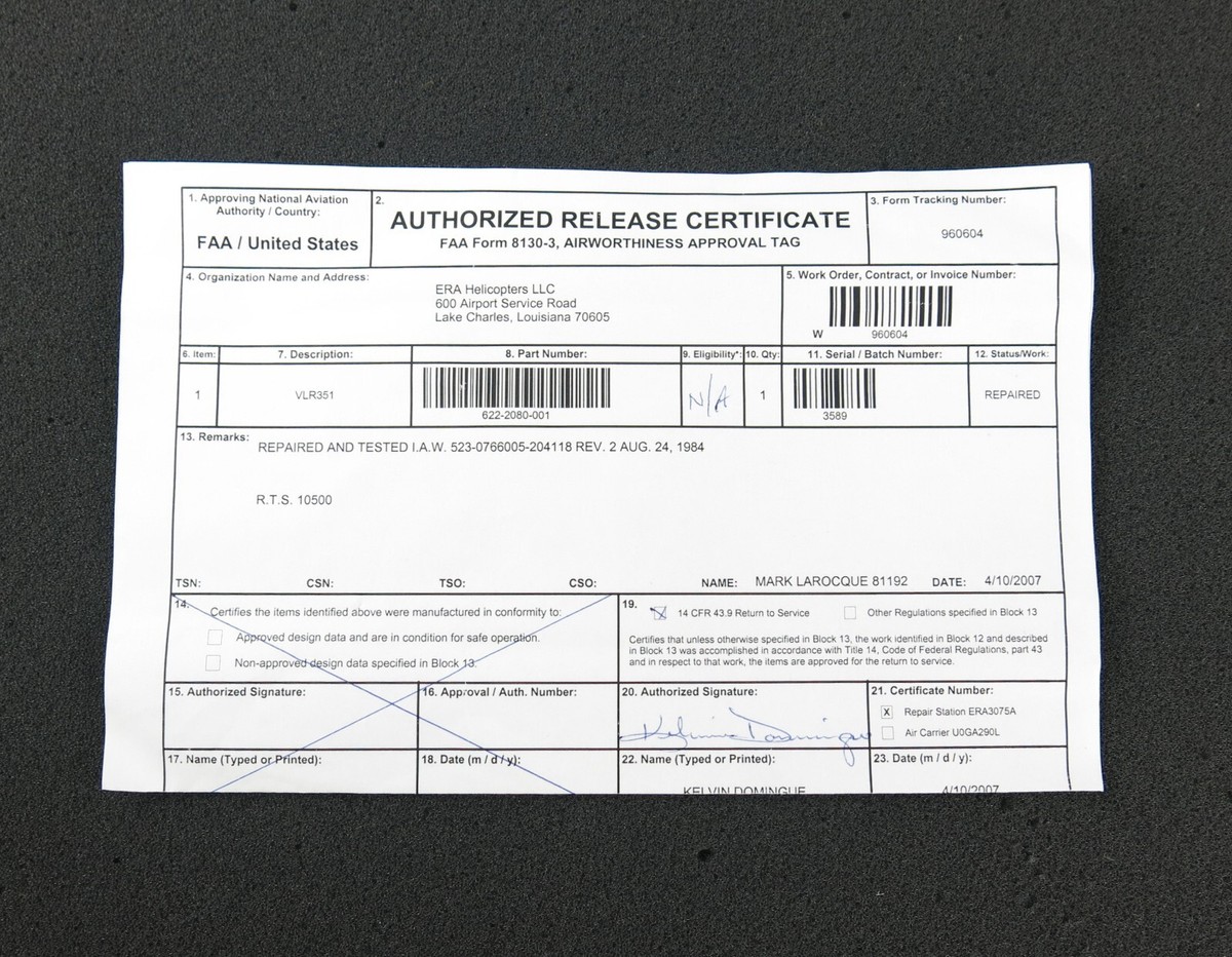 Collins Vir-351 Navigation Receiver 14v PN 622-2080-001 for