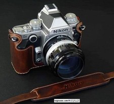 LUIGI CASE for the NIKON DF,NATURAL AGED PATTERN, STRAP, FAST SHIPPING INCLUDED.