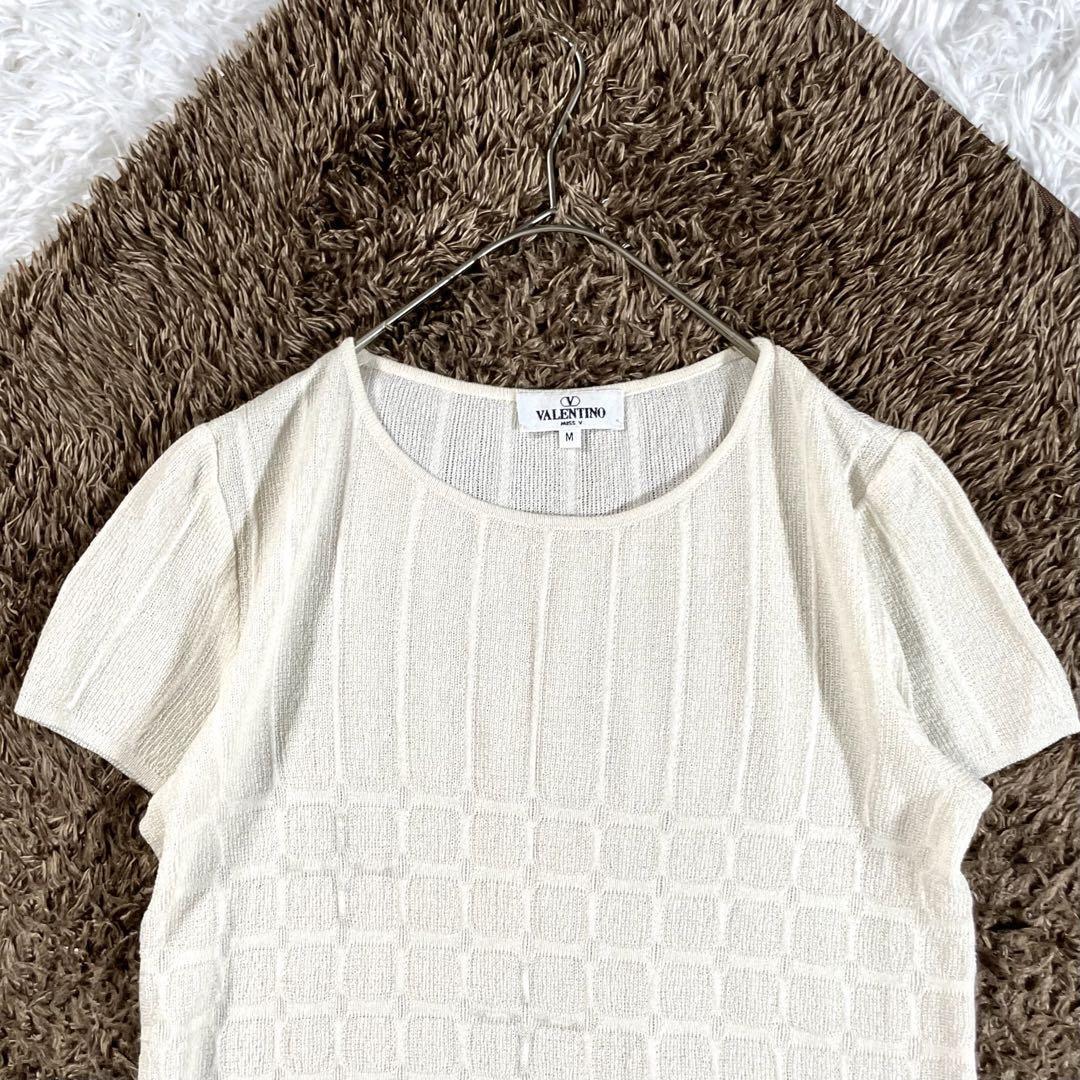 Valentino short sleeve shirt blouse check rayon white size M Valentino short sleeve shirt blouse check rayon white size M