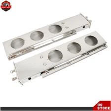 2 1/2 Pattern 30" Stainless Steel Mud Flap Hanger w/ Light Cutouts Spring Loaded