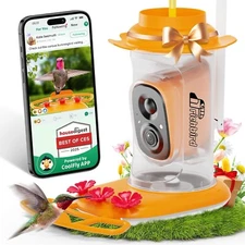 Smart Hummingbird Feeder Camera Solar Powered, AI Identify, Instant Notification