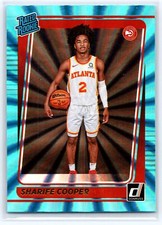 2021-22 Donruss #208 Sharife Cooper Holo Teal Laser Rated Rookie