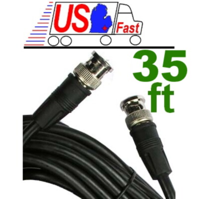 35ft/feet/foot HD-SDI RG59 Video Cable D BNC Male~M 75ohm 10.7M/Meter Cord/Wire