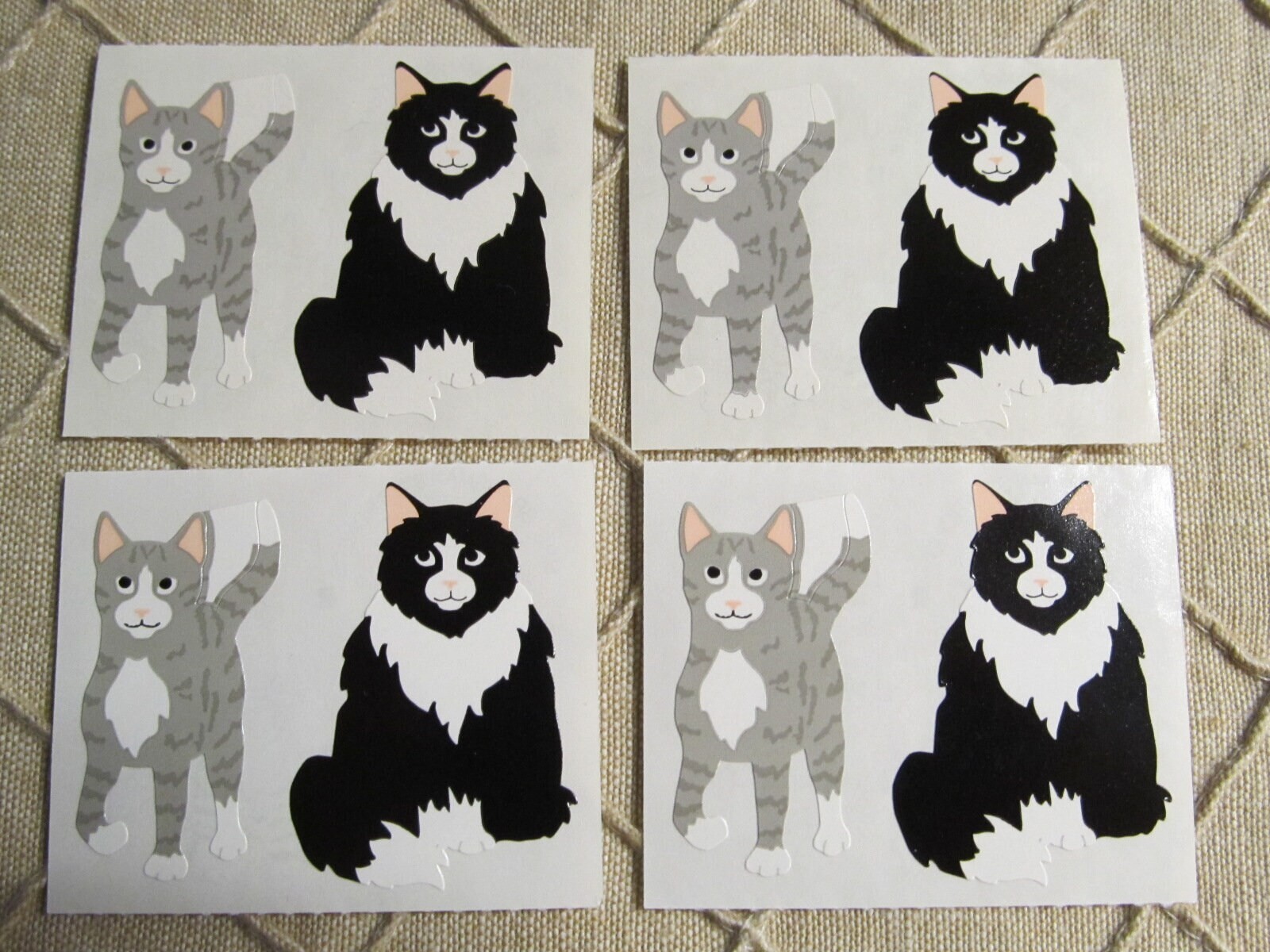 Vintage 1997 Susan Pratt Cats Kittens Mrs Grossman Stickers by the Yard