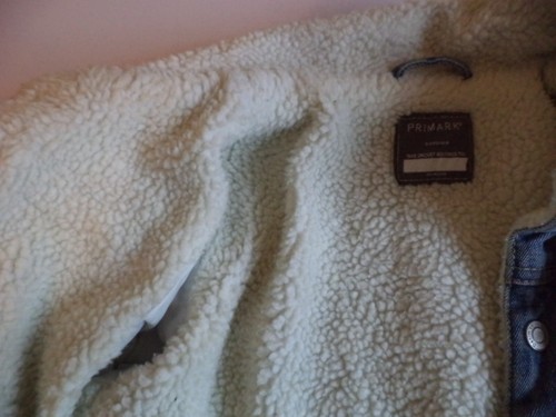 girls Boys fleece lined denim kids Warm Coat jacket Age 5 - 6 years primark - Picture 4 of 5