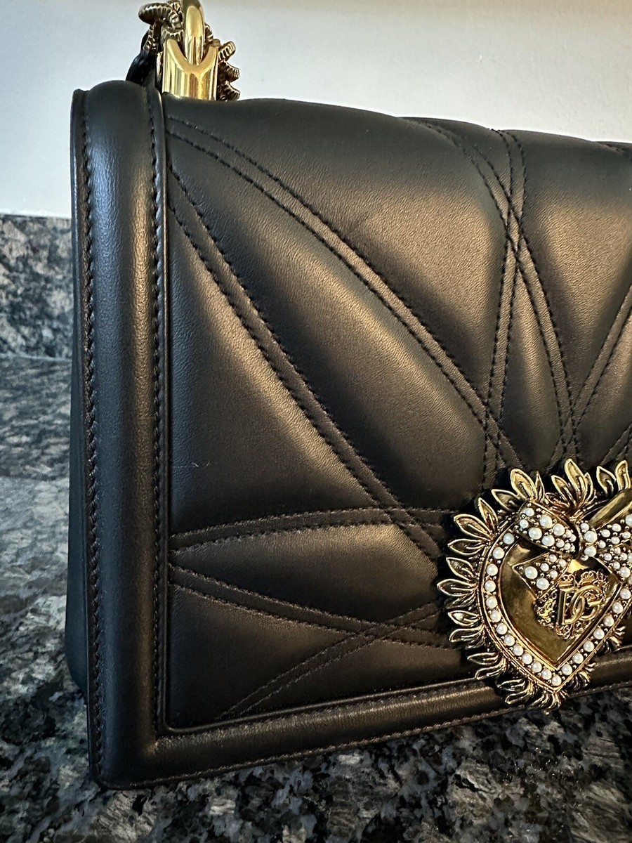 Dolce & Gabbana Black Large Devotion Bag. NWT, Authenticity