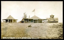 NEWFANE HILL Vermont 1910s Ben Casson Cabin. Real Photo Postcard