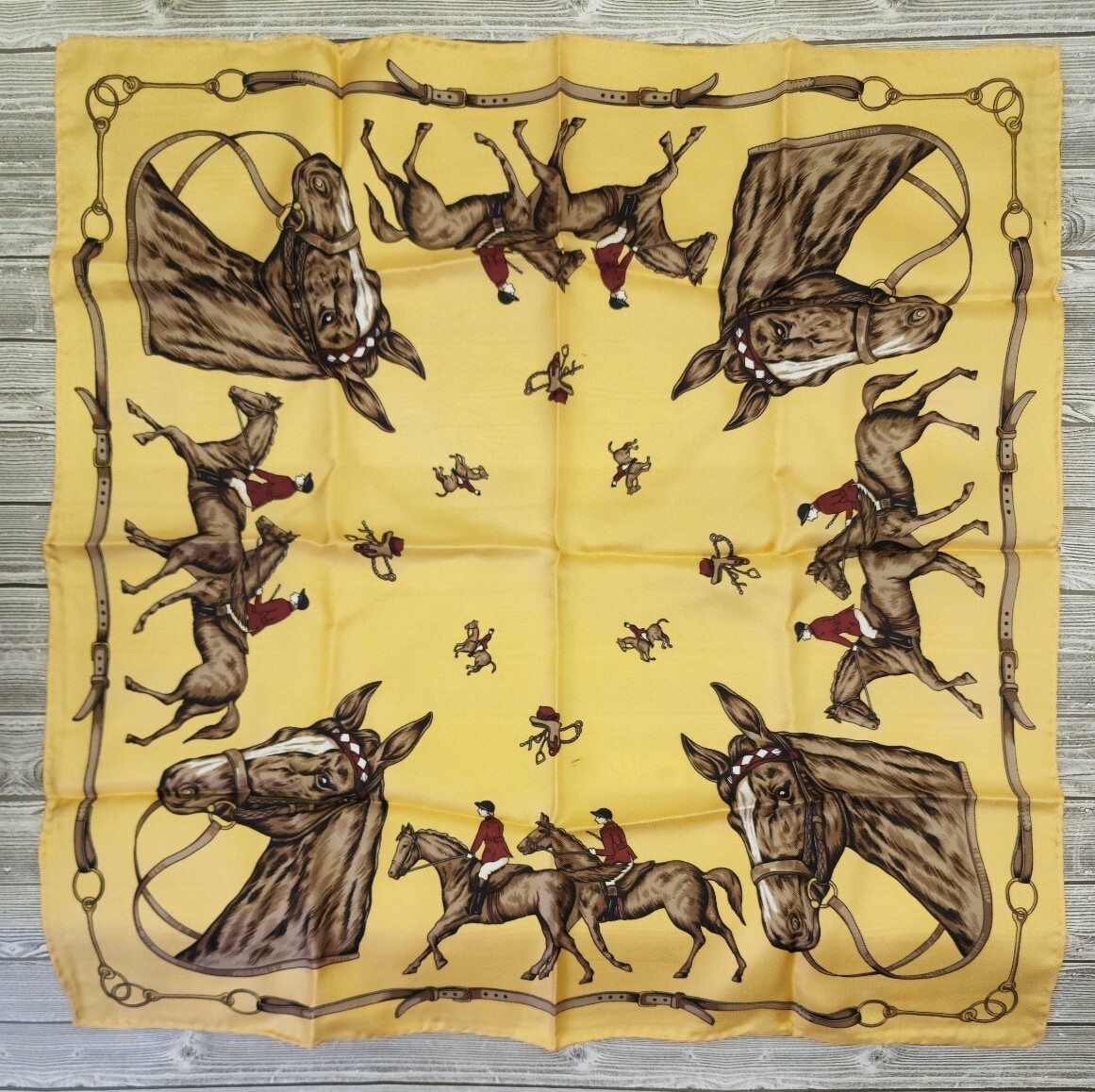Vintage Polo Ralph Lauren Silk Scarf Equestrian Horse Jockey Vintage Polo Ralph Lauren Silk Scarf Equestrian Horse Jockey
