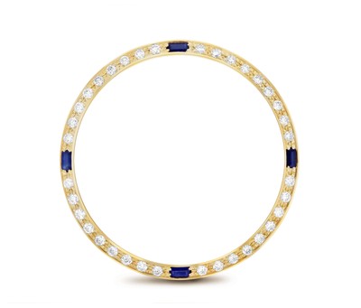 Gold 14K .90CT Bead Set Diamond Bezel For Rolex Date 15053, 15203, 15223, 15233