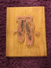 Ballerina Slippers String Wall Art Handmade