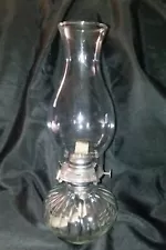 Vintage Glass Oil Lamps Vintage- 13" X 4"