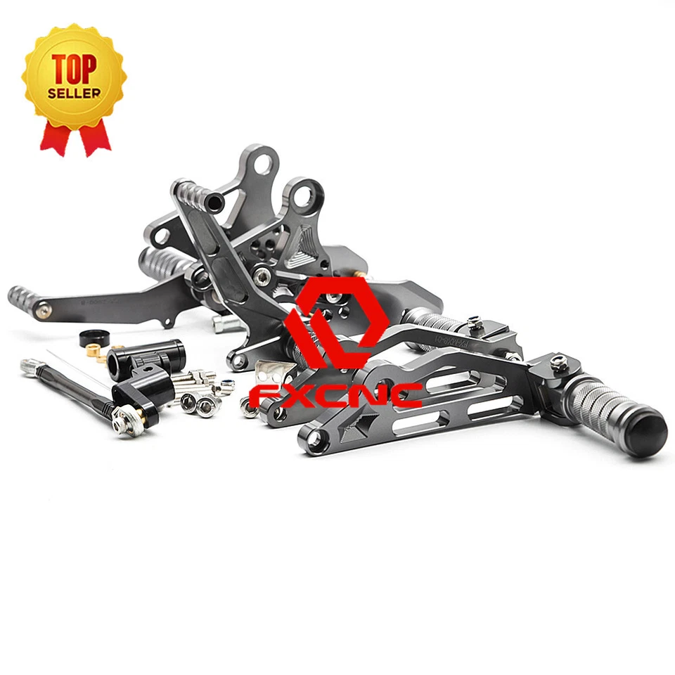 Fit GROM MSX125 20112-2015 2014 FXCNC CNC Front Footpegs Pedals Rearsets Pedal - Imagem 3 de 4