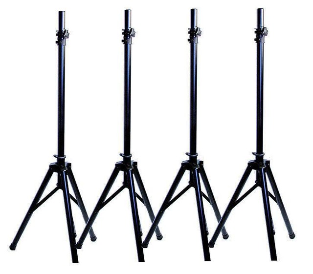 4 Accuracy Heavy Duty Pro Audio Tripod DJ PA Speaker Stands Extend to 7