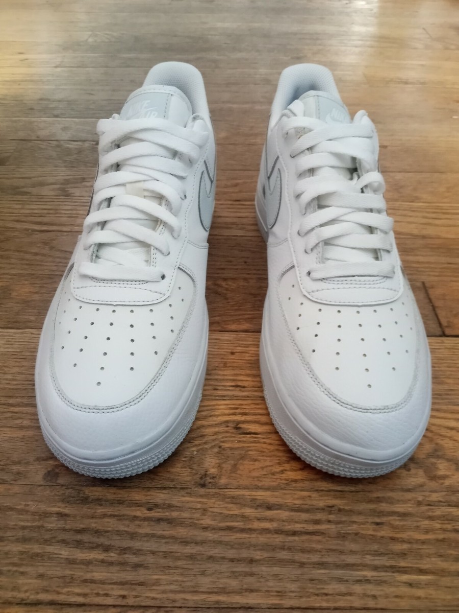 Nike Air Force Low 07 White Metallic Silver, Size 10, Style Code  CD9066-100