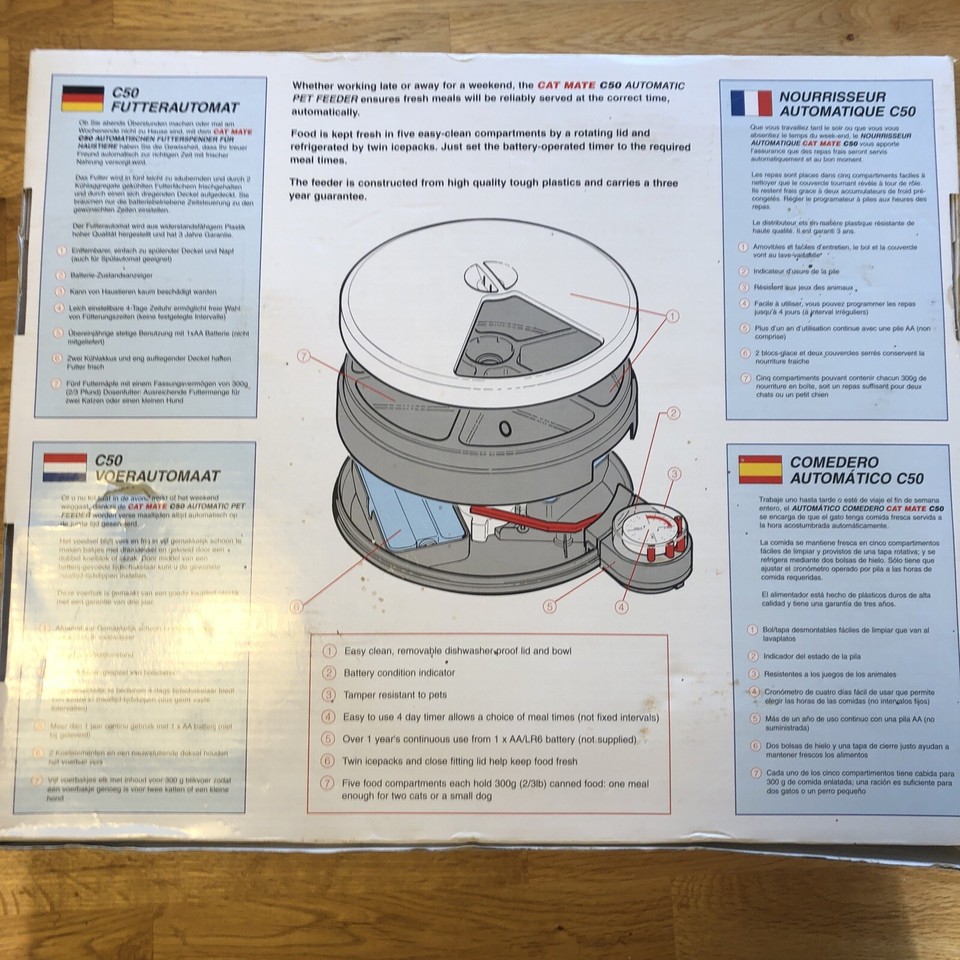 Cat Mate C50 Automatic Pet Feeder 2001 NEVER USED eBay
