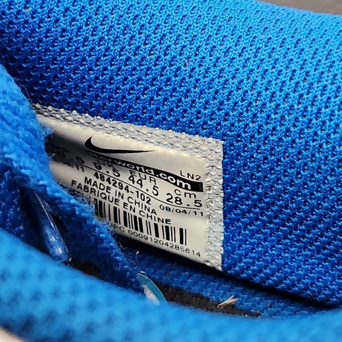 RARE!!! Nike Dunk Low NG Golf Shoes Cleats White/Blue-Black 484294-102 Size 10.5 - Picture 6 of 10