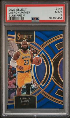 2023-24 Panini Select #135 LeBron James Blue Prizms PSA 9 | eBay 