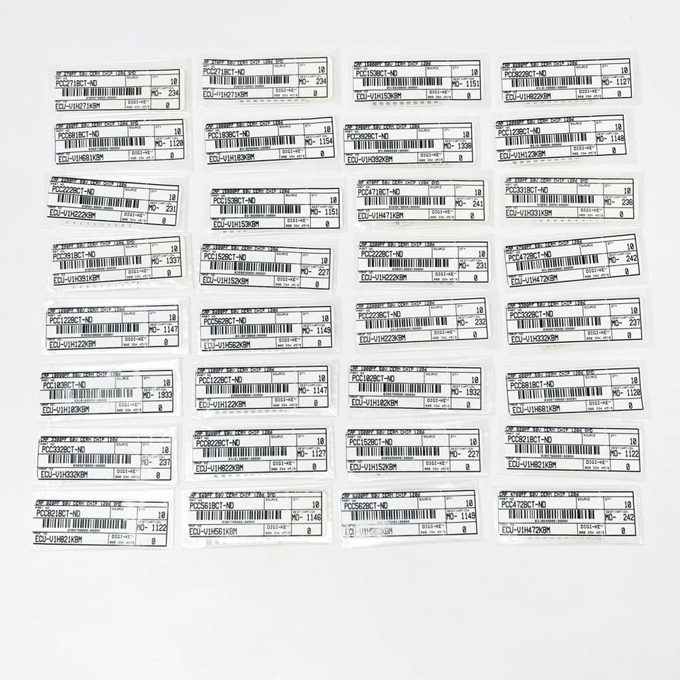 32 Pack Assorted Panasonic Multilayer Ceramic Capacitor, 50V 1206 SMD - Image 2 of 4
