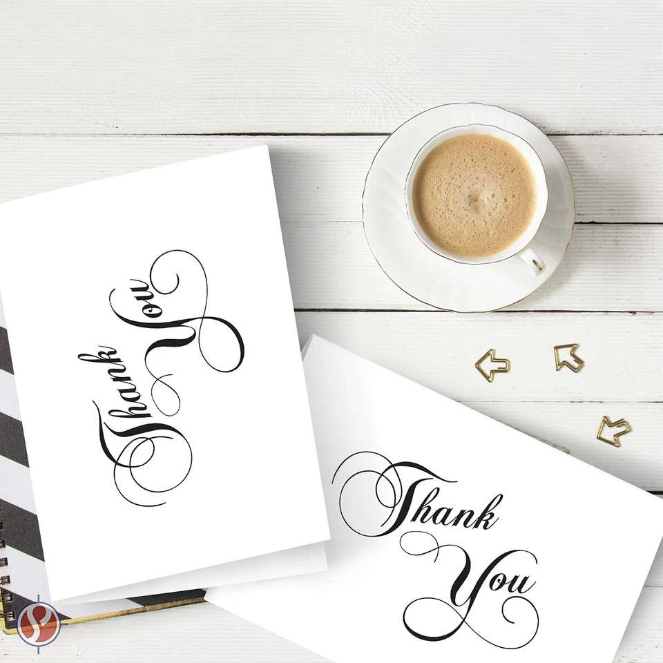 Thank You Greeting Cards and Envelopes, Weddings, Birthdays, Graduation (25 Qty) - Image 2 of 4