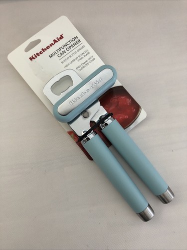 New KitchenAid Mineral Blue HMIA Matte Can Opener Bottle Opener