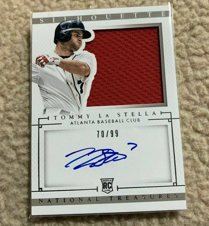 2014 National Treasures Silhouette #70/99 Tommy La Stella #31 Rookie Auto RC - Image 4 of 4