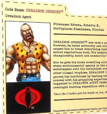 GI JOE dreadnok GNAWGAHYDE 2004 convention exclusive CRUSHER