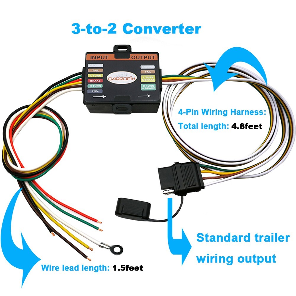 Aanhangwagen Bedrading Converter Aangedreven 3 tot 2 Draads