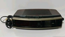 GE General Electric 7-4619A Vintage AM/FM Alarm Clock Radio Faux Woodgrain Works