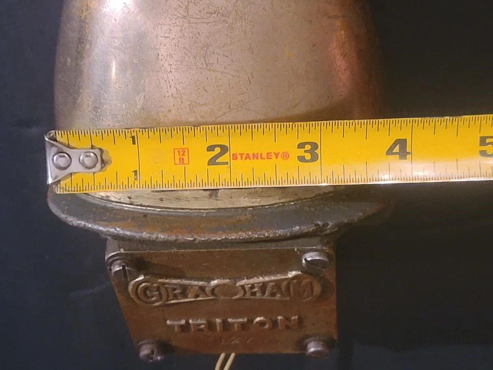 PROBADO BUENO Locomotora zumbador de bocina campana alarma Graham Triton de latón macizo 12V?? Foto 3 de 4