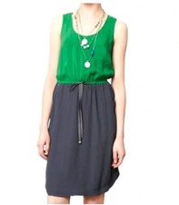 Anthropologie Edme & Esyllte Color Block Drawstring Freya Dress Women's Siz S