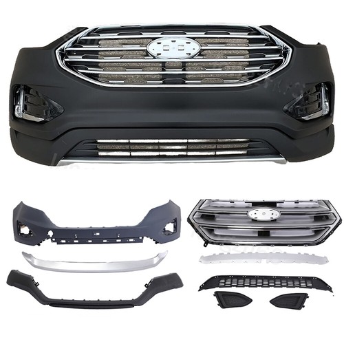 NEW Full Front Bumper Cover Grille w/ Fog Lights For 2015-2018 Ford Edge A+++ - Picture 3 of 15
