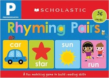 Scholastic Matching Card Game 36 Cards Dinosaur or Rhyming Pairs Pre-K