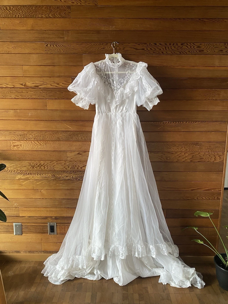 slim fit dress slacks Long Sleeve Lace Wedding Dress A-Line Vintage Bridal Gown main image 0