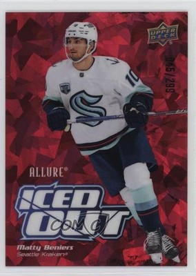 2022-23 Upper Deck Allure Iced Out Red 45/299 Matty Beniers #IO-4 Rookie RC 0sf1
