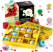 Lagunoon Bath Bombs - 25 Extra Lar Pieces, 3 Bubble Bars, Dried