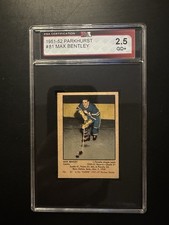 1951 PARKHURST #81 MAX BENTLEY ROOKIE CARD KSA 2.5. rookie card picture