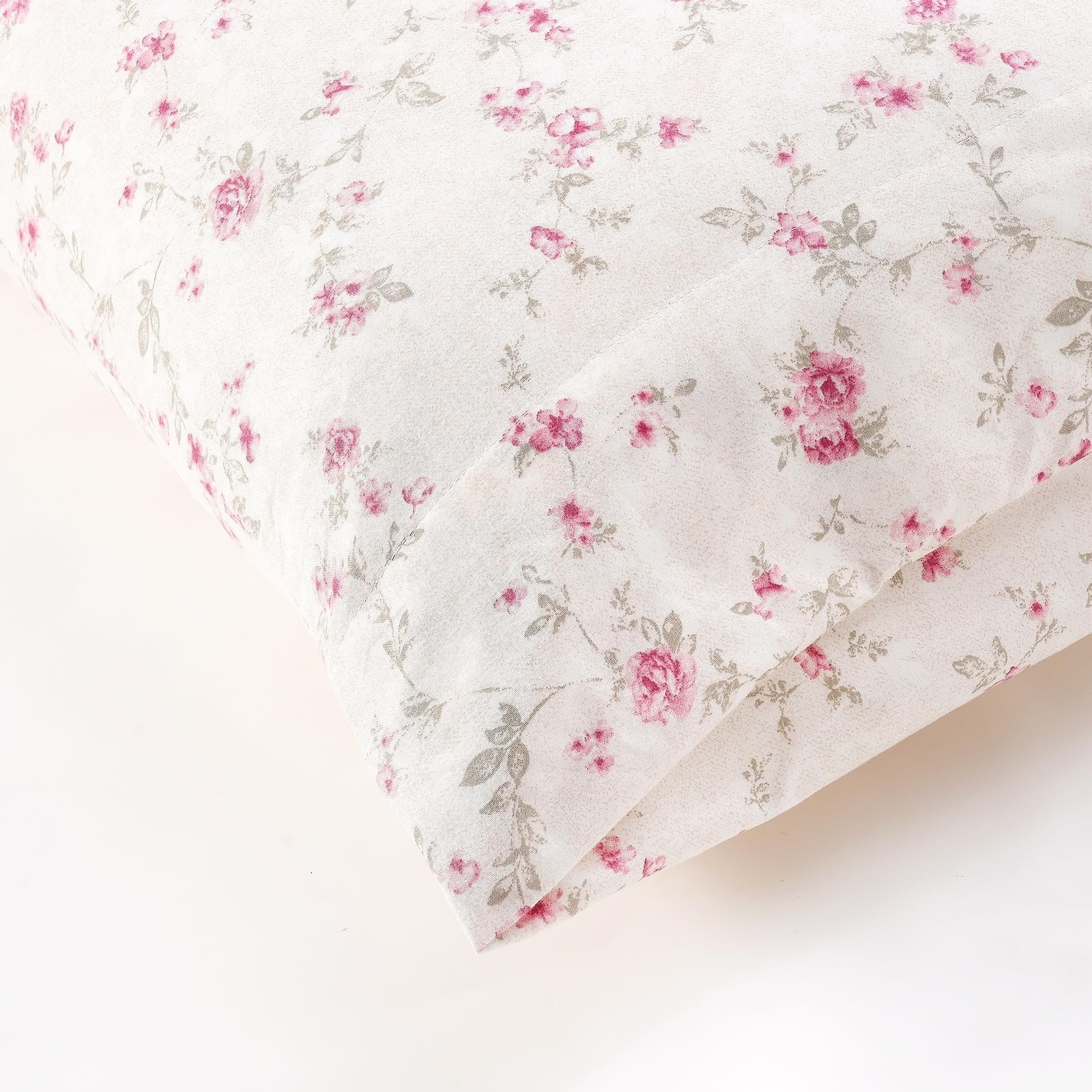 Kitchen Queen Floral Rose Microfiber Queen Bed Linen Set Soft Breathable Comfort