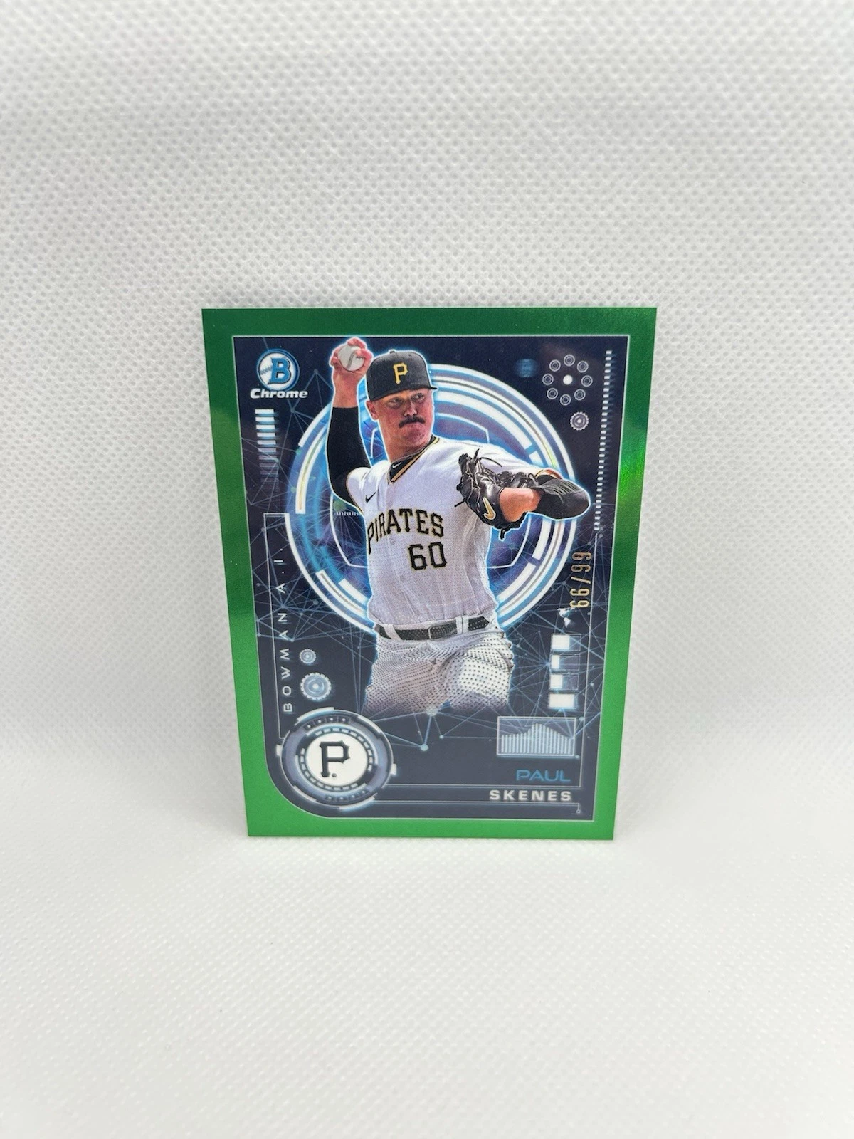 2024 Bowman Chrome Paul Skenes AI Green Refractor #BAI-15 Paul Skenes /99 RC