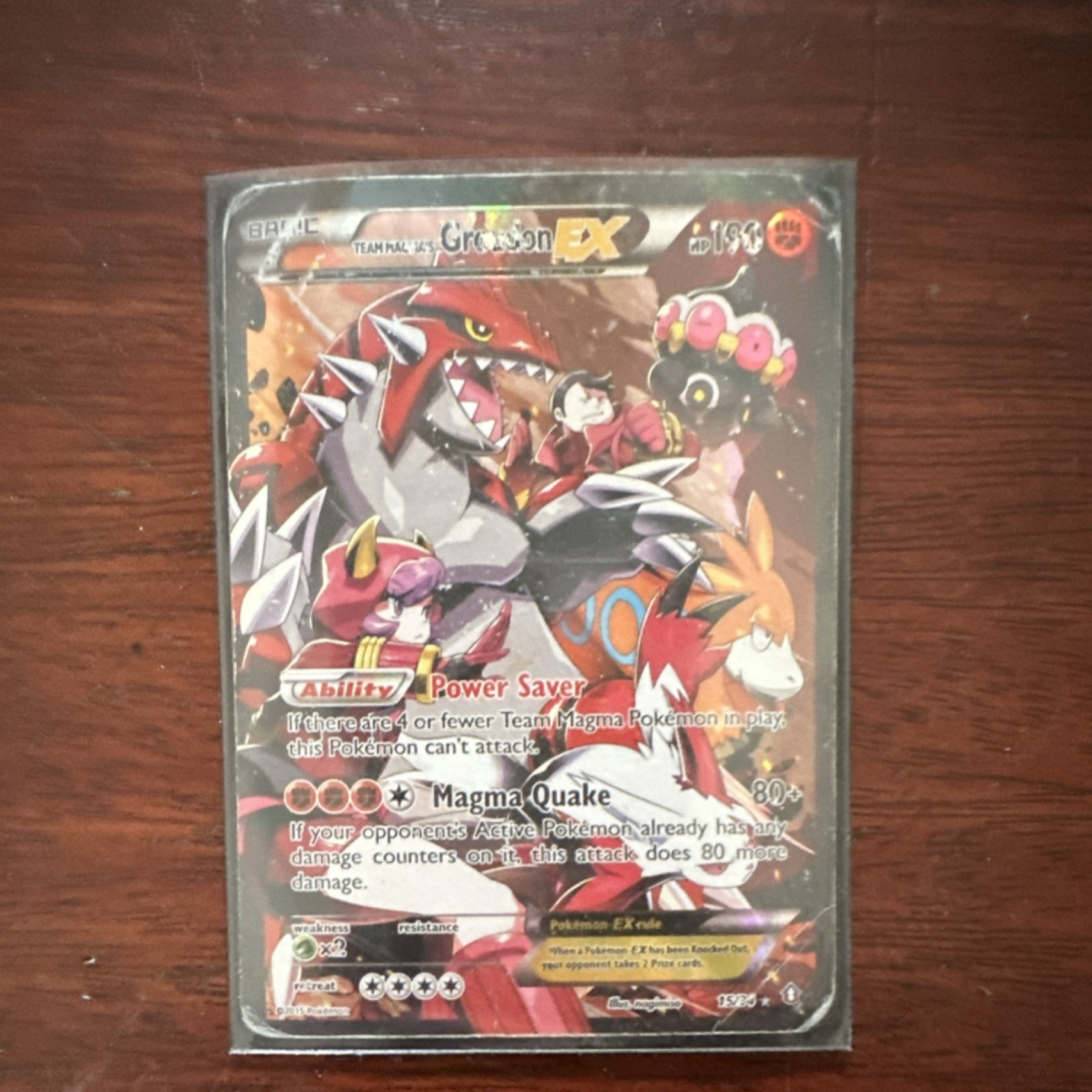 Pokémon Groudon EX Team Magma vs Team Aqua Pokémon-EX Card 2016 - English